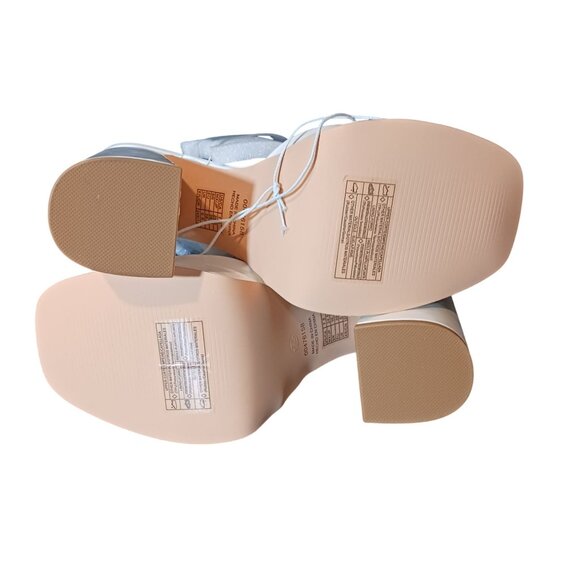 NEW Forever 21 Clear-Vamp Stacked Platform Heels in White/Ivory, 7.5 Sandals - Picture 10 of 12